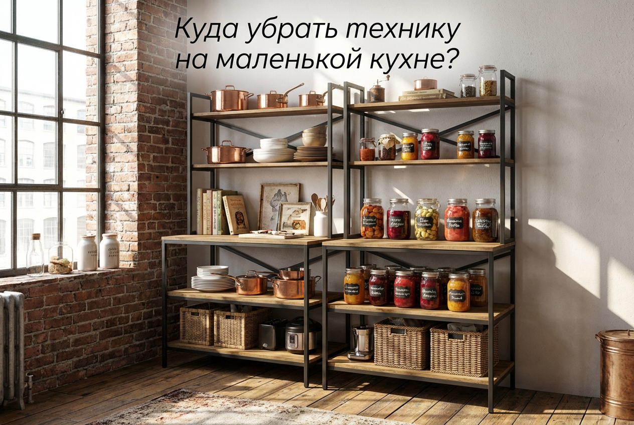 Правильное размещение бытовой техники на кухонных полках и в шкафах для удобной готовки